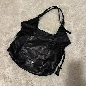 Elliott Lucca Genuine Black Leather Women's Satchel bag